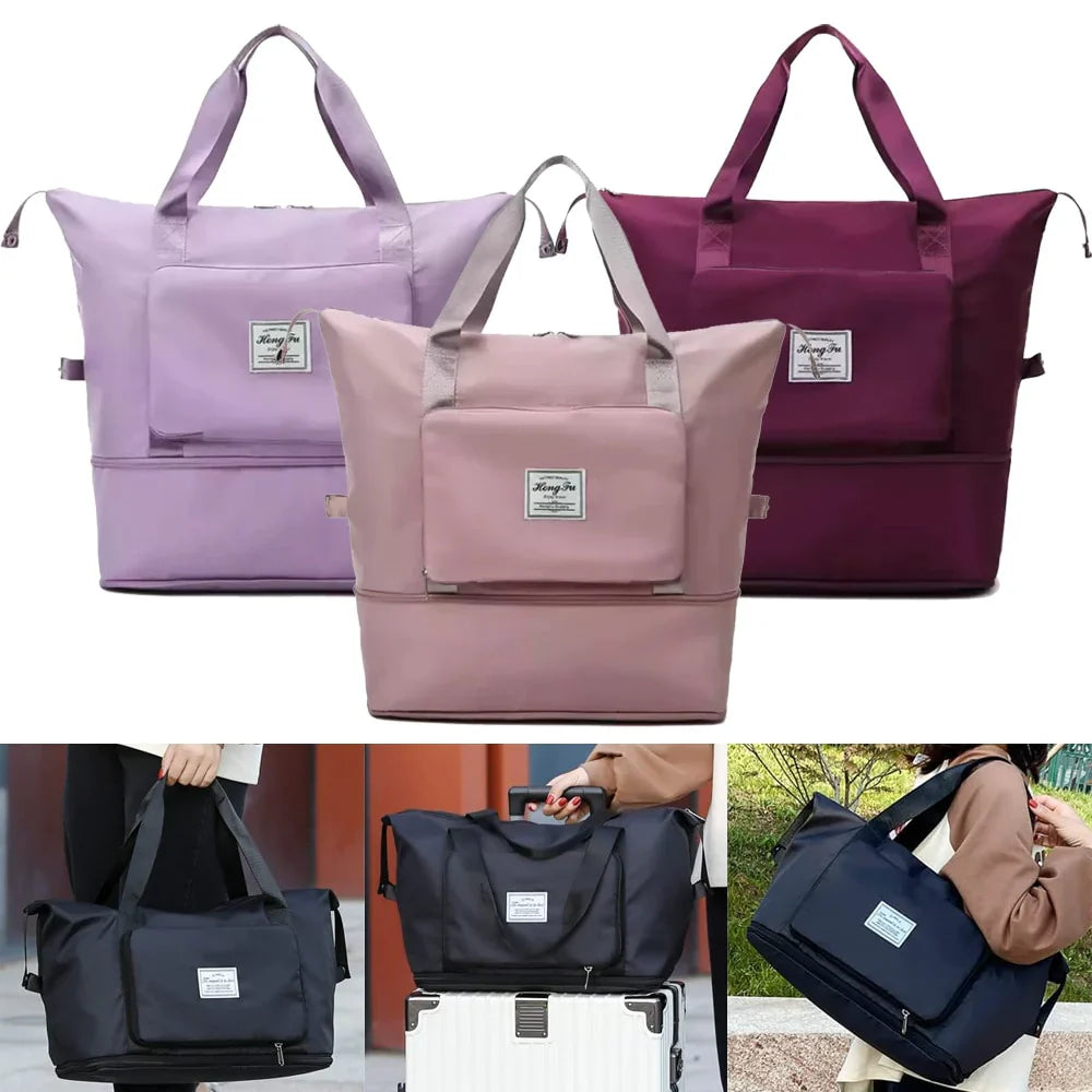 Reisetasche Groß – Faltbare, Wasserdichte Weekender Tasche für Damen mit Viel Platz-2