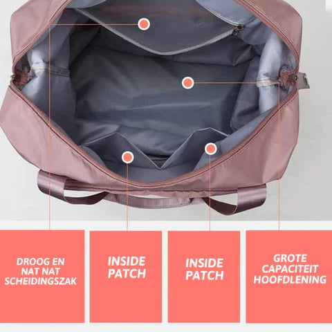 Reisetasche Groß – Faltbare, Wasserdichte Weekender Tasche für Damen mit Viel Platz-4