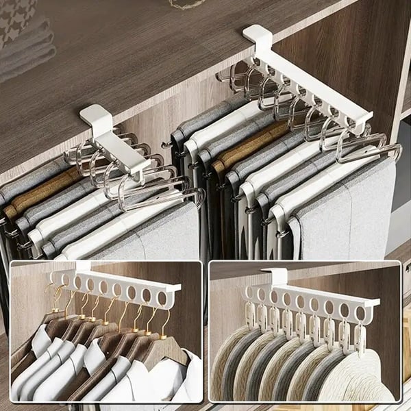 Kleiderorganizer – Intelligentes Auszugs-Rack für Kleiderschränke, Platzsparend & Multifunktional-3