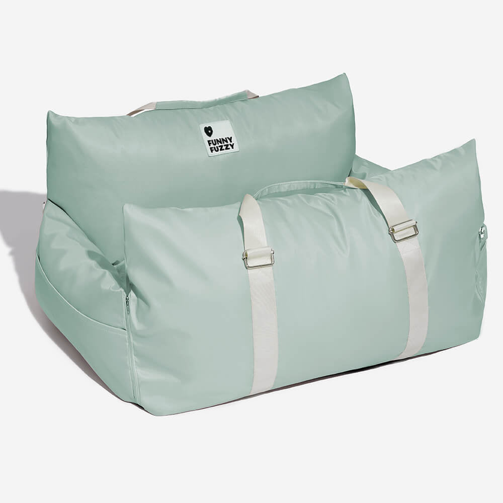 ComfyRide Dog Seat – Hundesitzbett mit Sicherheitsgurt & rutschfestem Boden für Auto & Zuhause