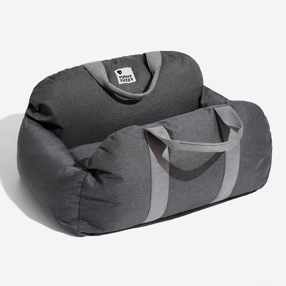 ComfyRide Dog Seat – Hundesitzbett mit Sicherheitsgurt & rutschfestem Boden für Auto & Zuhause
