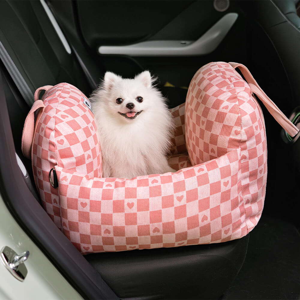 ComfyRide Dog Seat – Hundesitzbett mit Sicherheitsgurt & rutschfestem Boden für Auto & Zuhause