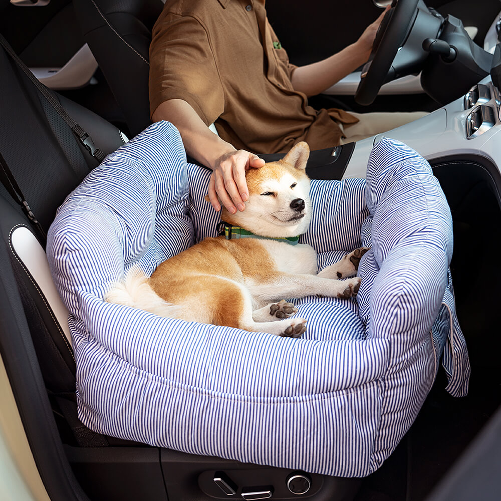 ComfyRide Dog Seat – Hundesitzbett mit Sicherheitsgurt & rutschfestem Boden für Auto & Zuhause