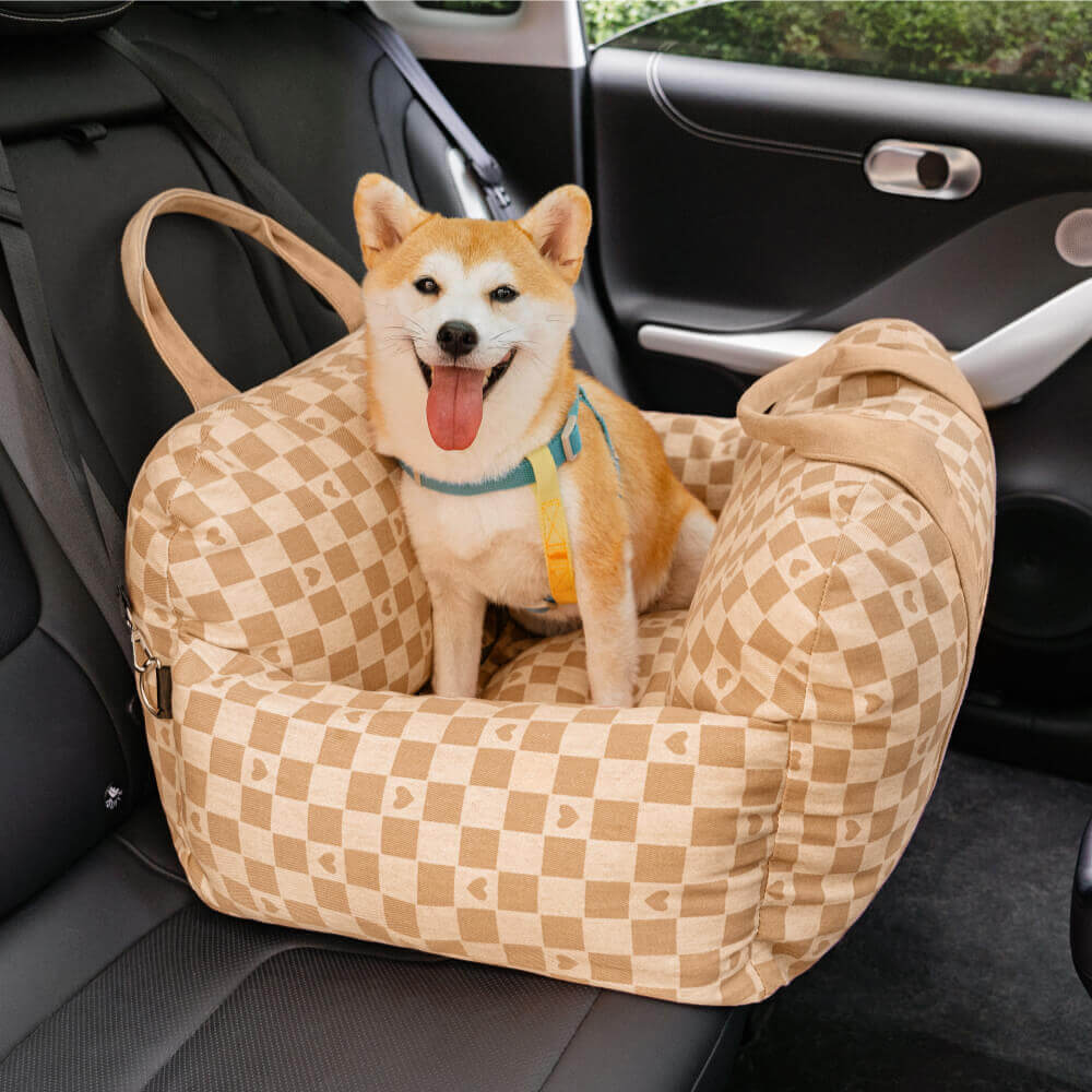 ComfyRide Dog Seat – Hundesitzbett mit Sicherheitsgurt & rutschfestem Boden für Auto & Zuhause