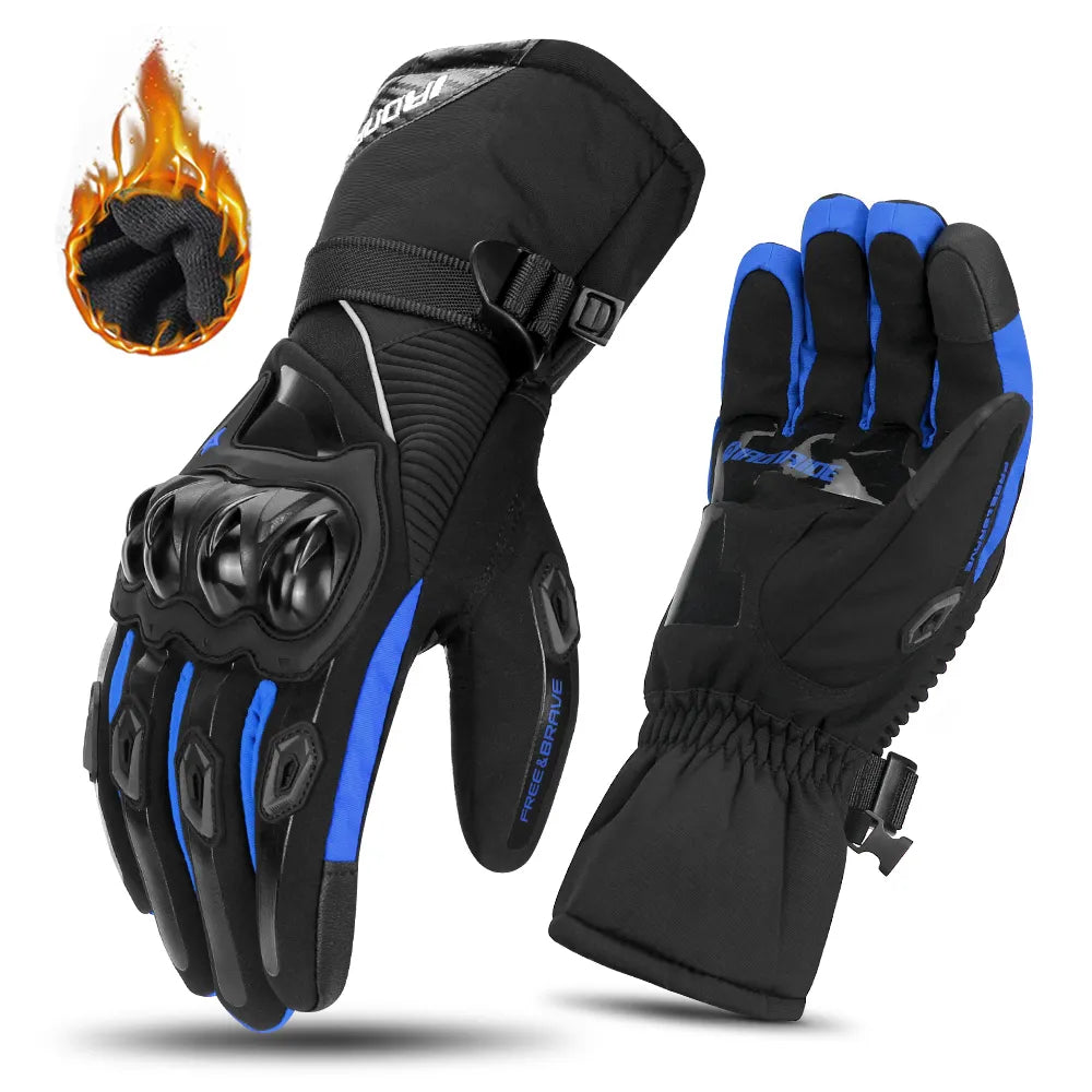 THERMOGRIP Moto Gloves – Wasserdichte Winter-Motorradhandschuhe mit 3-Schicht-Isolierung & Kohlefaserschutz