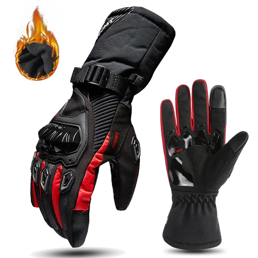 THERMOGRIP Moto Gloves – Wasserdichte Winter-Motorradhandschuhe mit 3-Schicht-Isolierung & Kohlefaserschutz