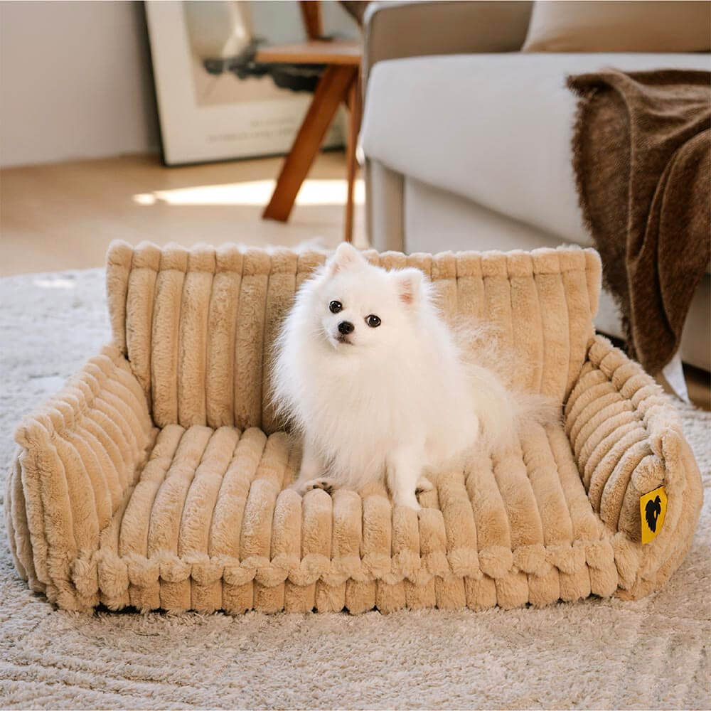 Snoozy Dream – Orthopädisches Hundekissen mit Nackenstütze & flauschigem Komfort