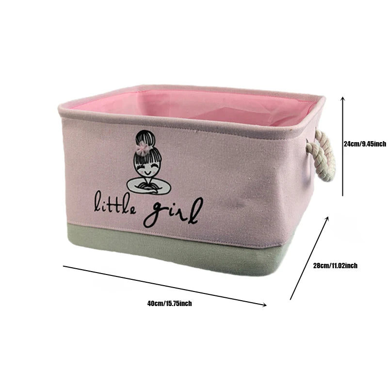 Variant image for Faltbarer Aufbewahrungskorb aus Leinwand für Babyspielzeug und Kleidung – Praktische Körbe für Kinderzimmer-1
