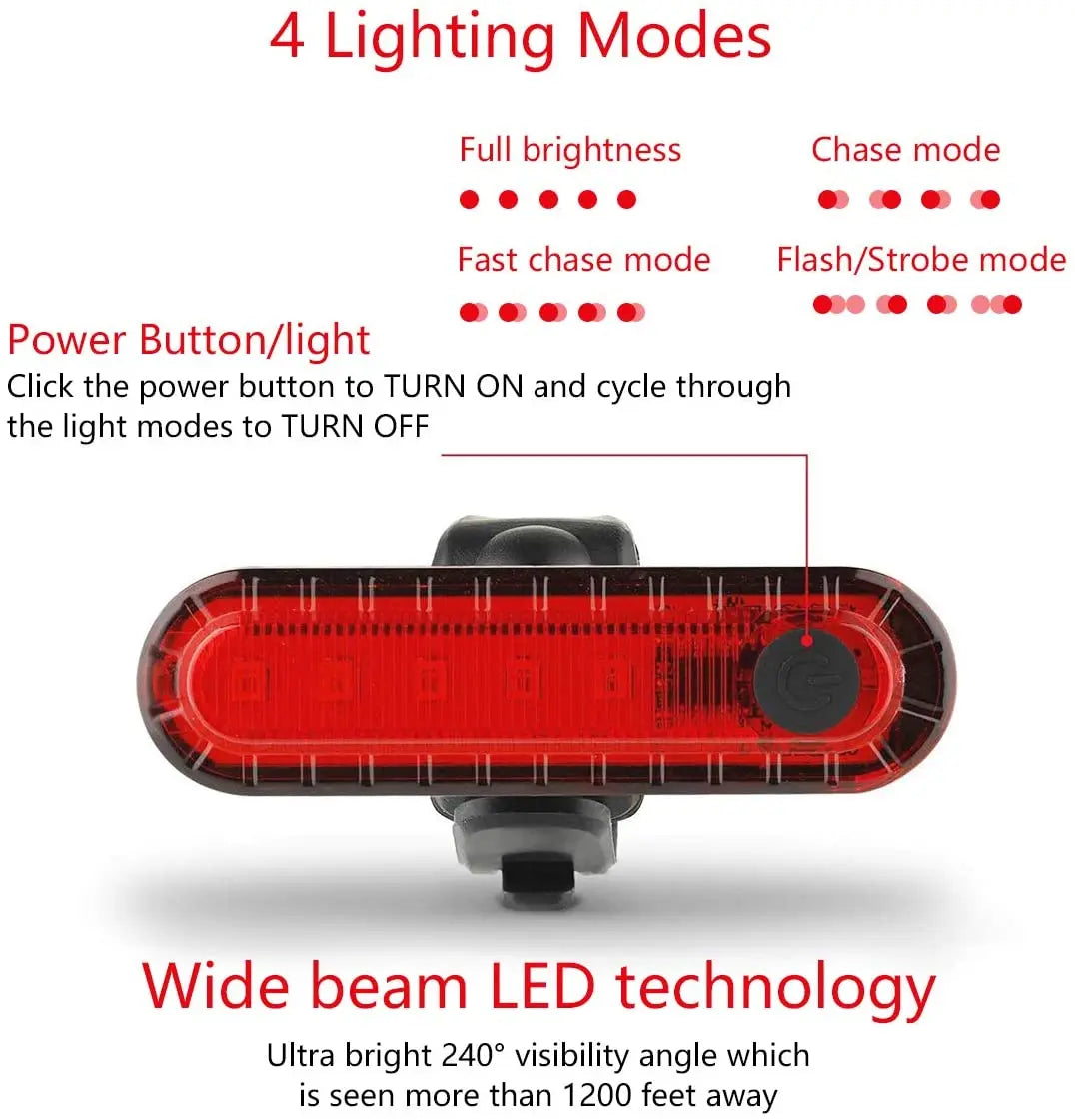 Wiederaufladbares LED Fahrrad Rücklicht Mit Akku - Ultrahelles Sicherheitslicht-2