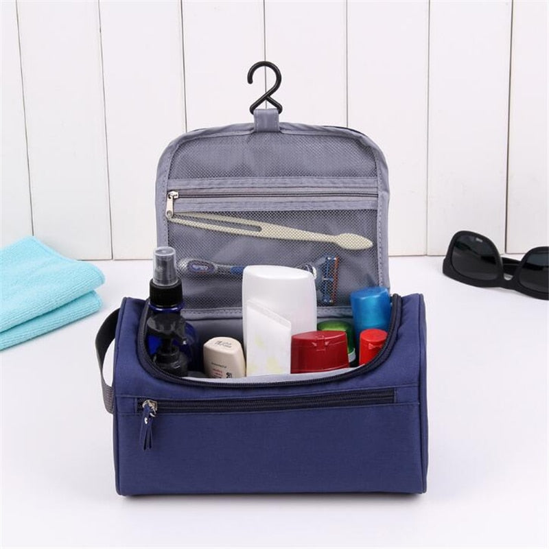Praktischer Toilettenbeutel Mit Wasserabweisendem Nylon Und Haken - Ideal Für Reisen-4