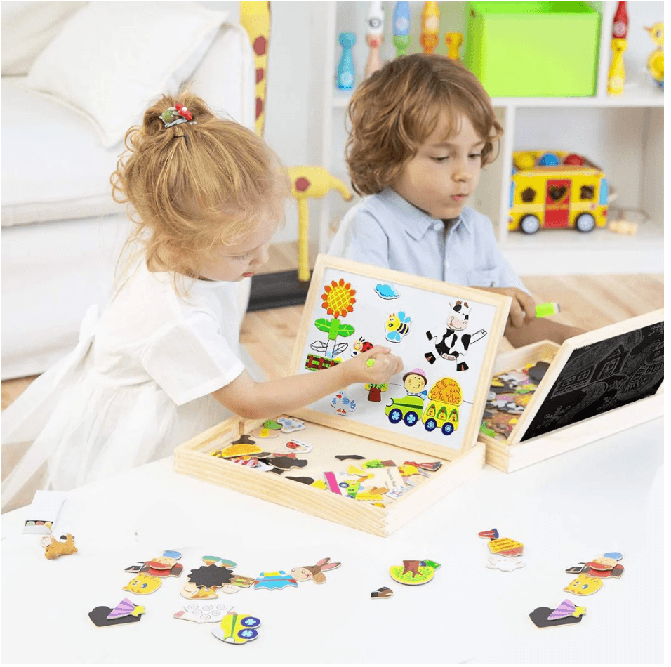 Kreativechalk -Board - Magnetic Two -Side -Kinderbrett-3