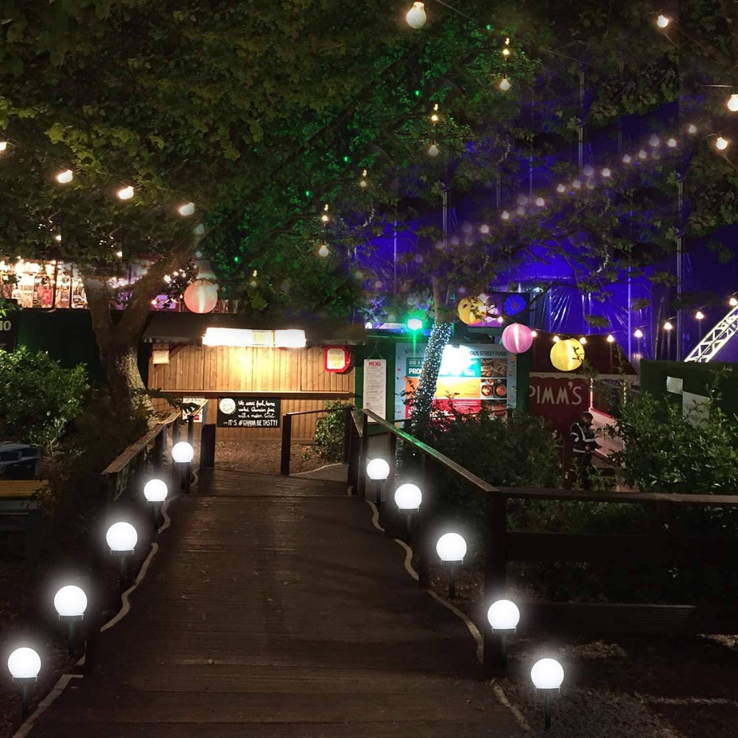 Runde LED-Solargartenleuchte – Energieeffiziente und Stilvolle Gartenbeleuchtung mit Automatischer Lichtsteuerung