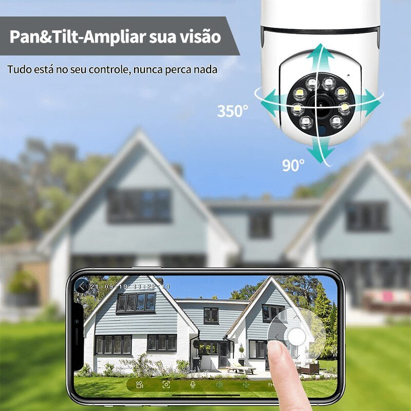 Intelligente Sicherheitskamera mit 360° Überwachung und WLAN-Funktion
