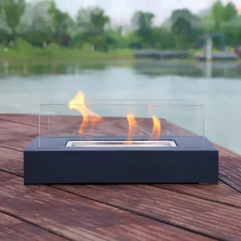 FlameGlow Bioethanol Tischkamin – Tragbar & Stilvoll für drinnen & draußen