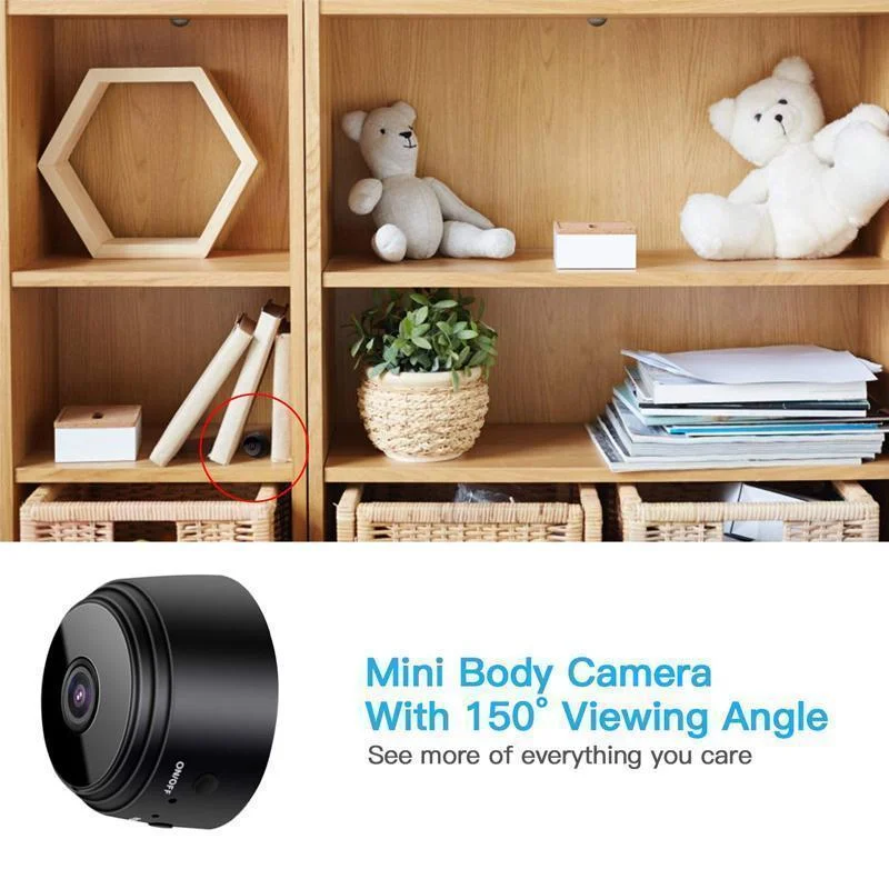 MINICAM 1080P – Kompakte Sicherheitskamera mit Nachtsicht & App-Steuerung