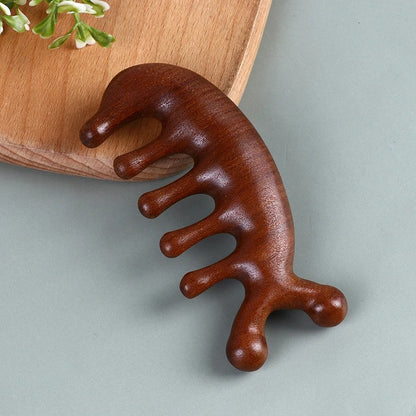 Calmcomb – Luxus Sandelholz Massagekamm | Antistatisch & ideal für Haarpflege & Kopfhautmassage