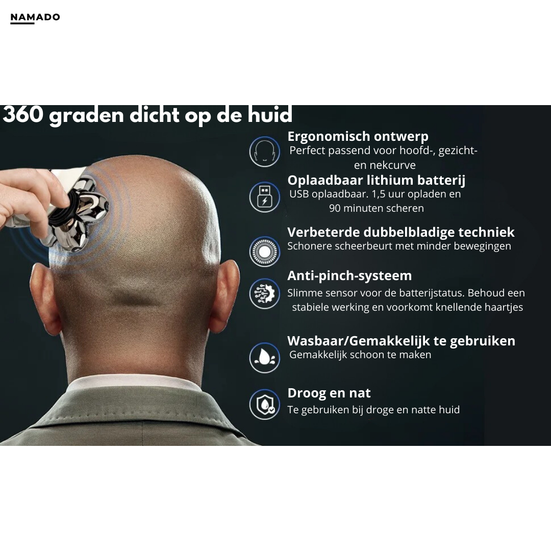 Flexishave Pro - 7D Rasierer Herren & Damen, Wasserdicht, Reizfrei, Ergonomisch-6