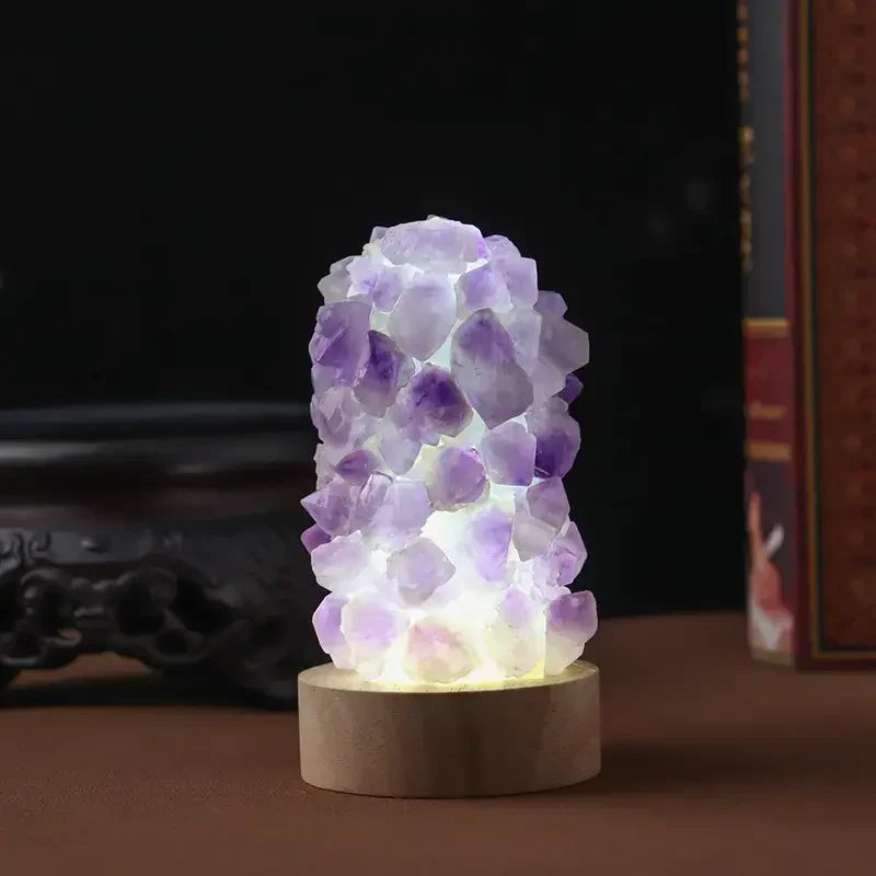 Stilvolle Amethistenlampe - beruhigendes Licht und Energie-3