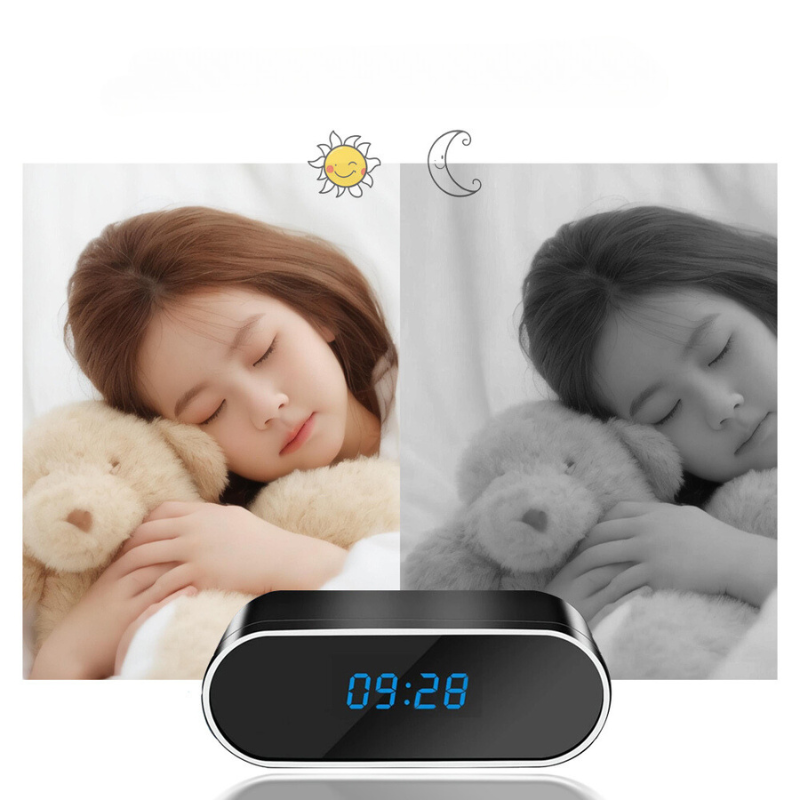 Diskrete Überwachungskamera mit Live-Übertragung auf Handy – WLAN Kamera in eleganter Uhr mit HD Video und Nachtsicht-4