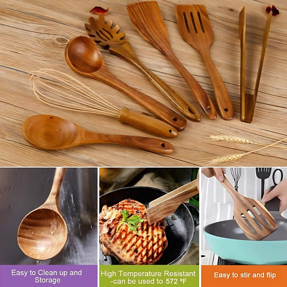 Premium Küchenutensilien Set Holz-3
