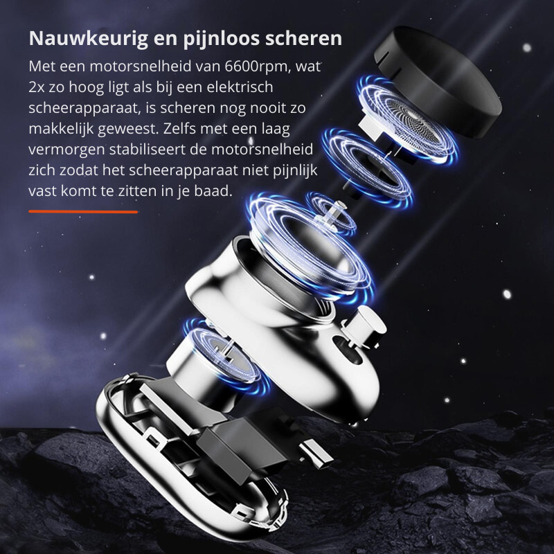 Pocketshave - Kompakter Wasserdichter Rasierer Mit USB-C Anschluss für Reisen-3