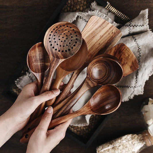 Teak Küchenutensilien Set für Ihre Küche-1
