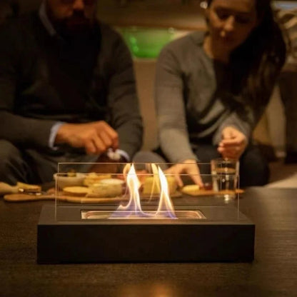 FlameGlow Bioethanol Tischkamin – Tragbar & Stilvoll für drinnen & draußen