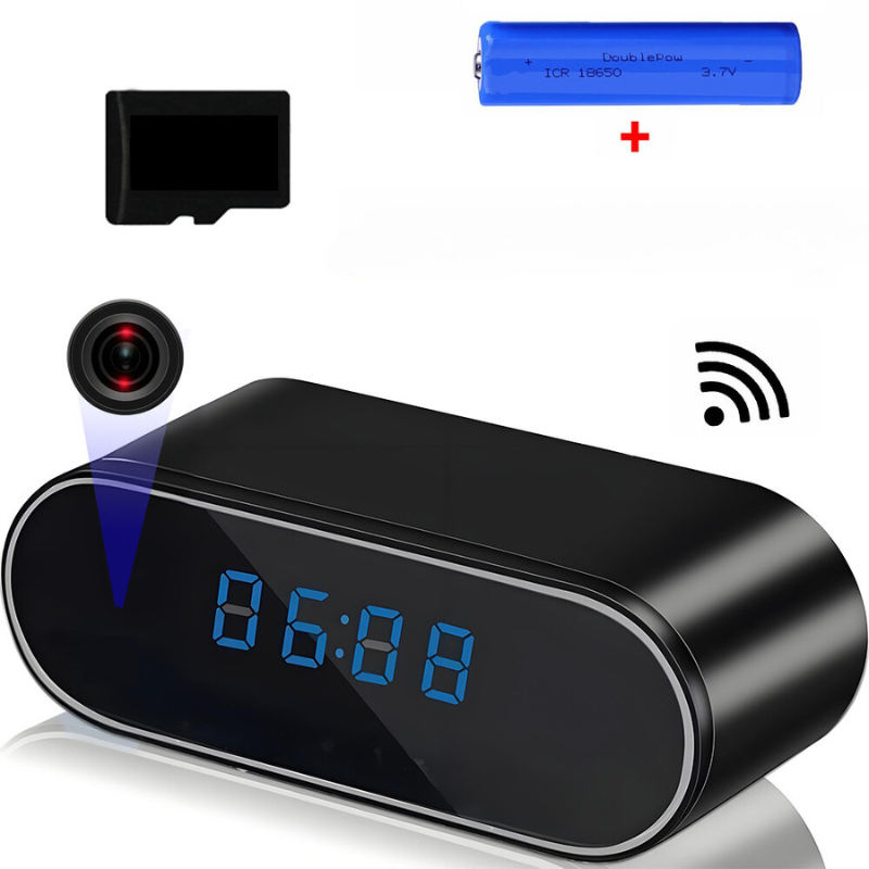 Diskrete Überwachungskamera mit Live-Übertragung auf Handy – WLAN Kamera in eleganter Uhr mit HD Video und Nachtsicht-1