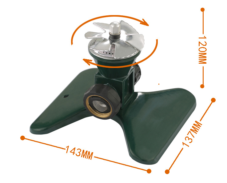 HydroSpin 360 Rasensprenger – Metall – 360° Garten
