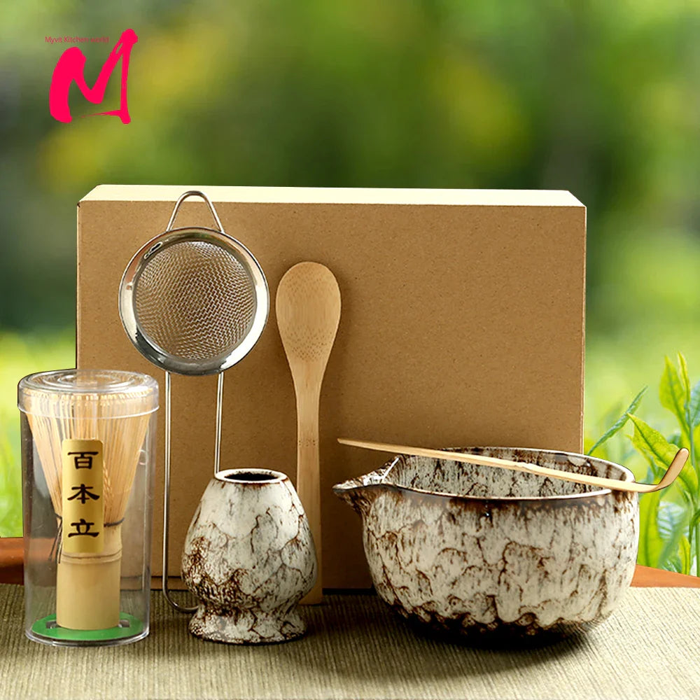 Matcha Tea Set – Japanisches 6-teiliges Set für traditionelle Teezeremonien