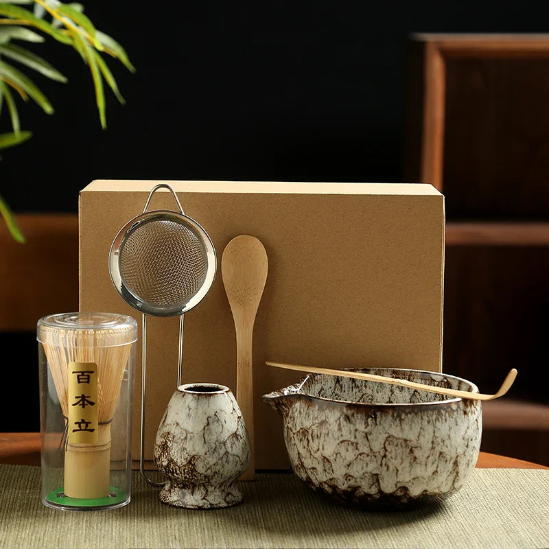 Matcha Tea Set – Japanisches 6-teiliges Set für traditionelle Teezeremonien