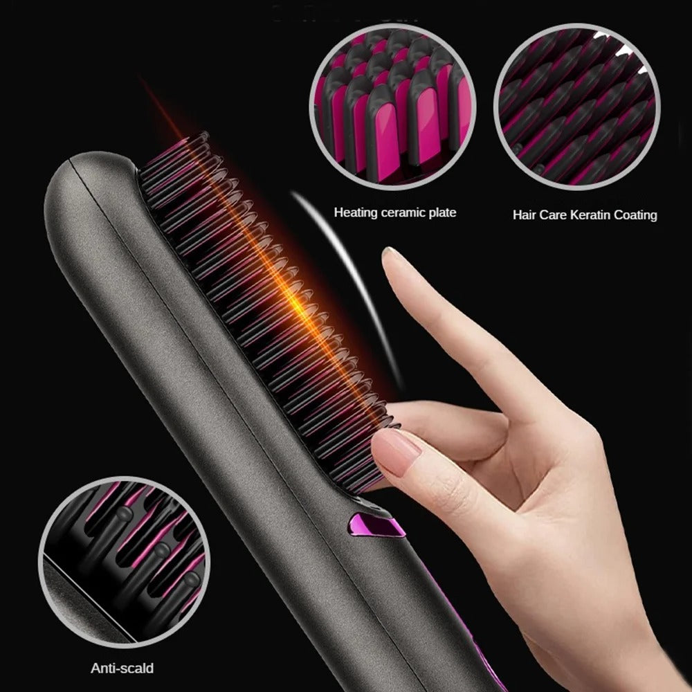 Tima Styler – Kabelloser Glättbürsten-Styler für glattes Haar überall