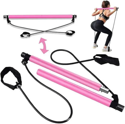 Pilatescore Bar Set – Tragbares Pilates Trainingsgerät mit Widerstandsbändern