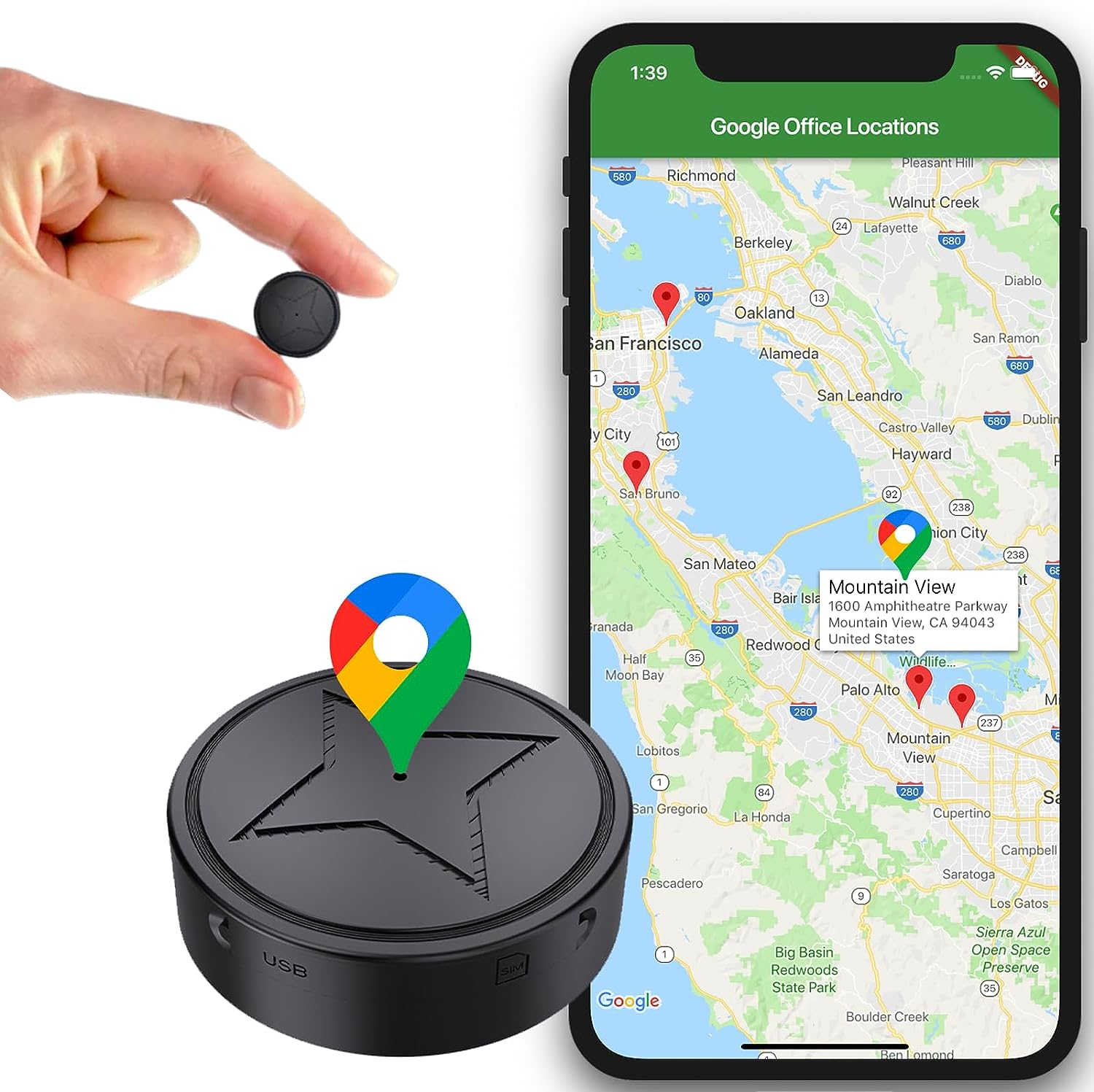 Kompakter magnetischer GPS -Tracker - behalten Sie Ihre Wertsachen immer im Auge-1