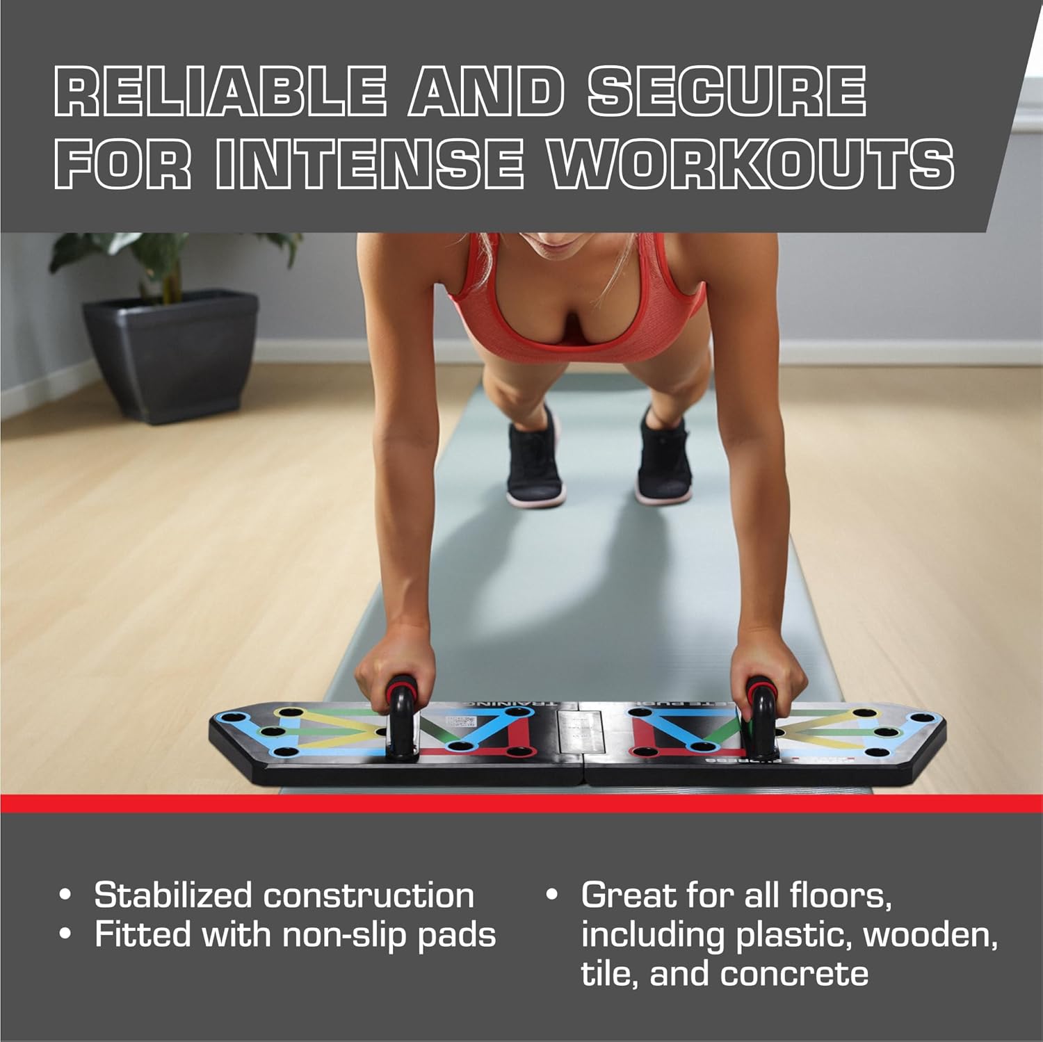 FlexIFit - Faltbares Push-up-Trainingsbrett mit 30 Farbcodierten Positionen-4