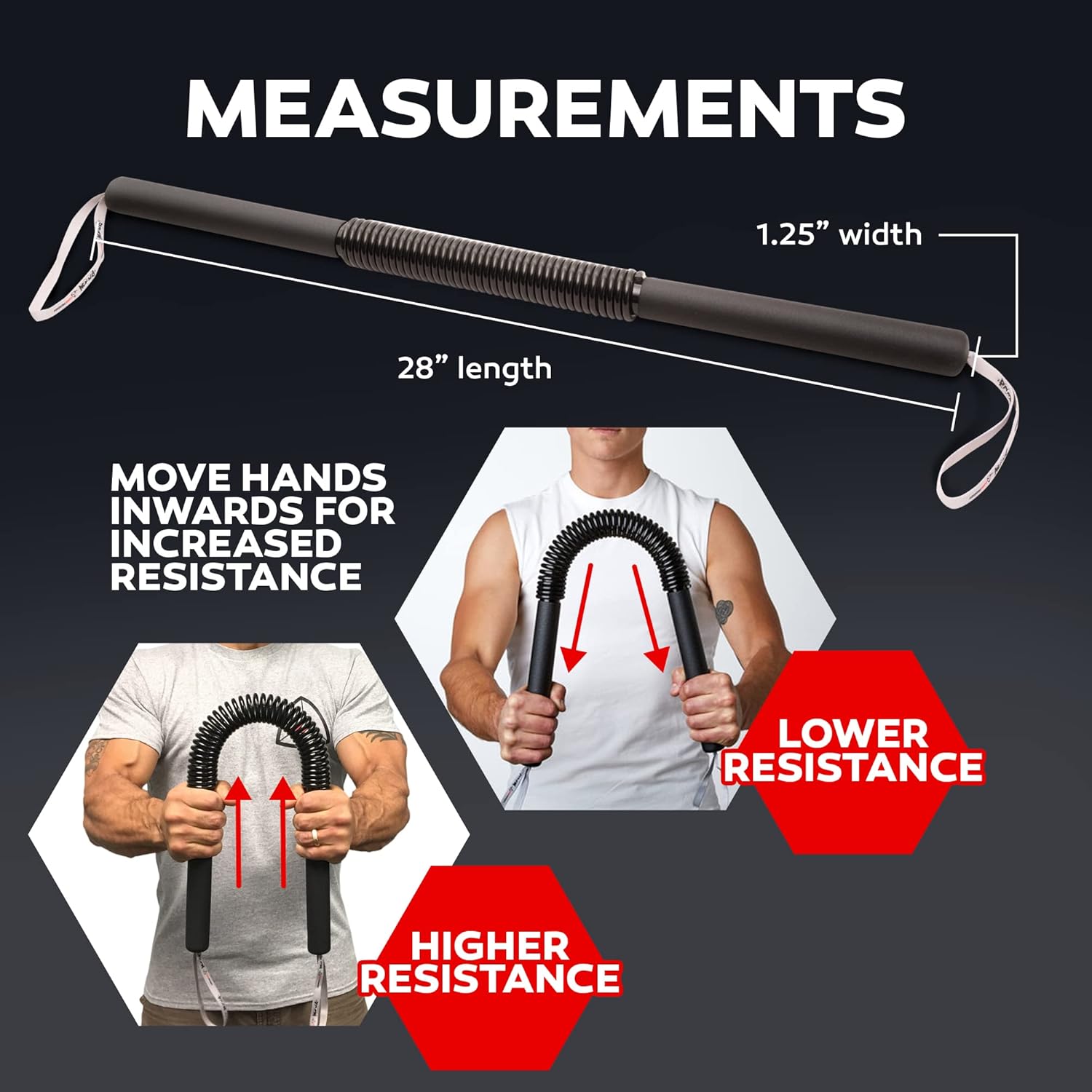 Powertwist Oberkörpertrainingsleiste mit Einstellbarem Widerstand für Effektives Muskeltraining-4