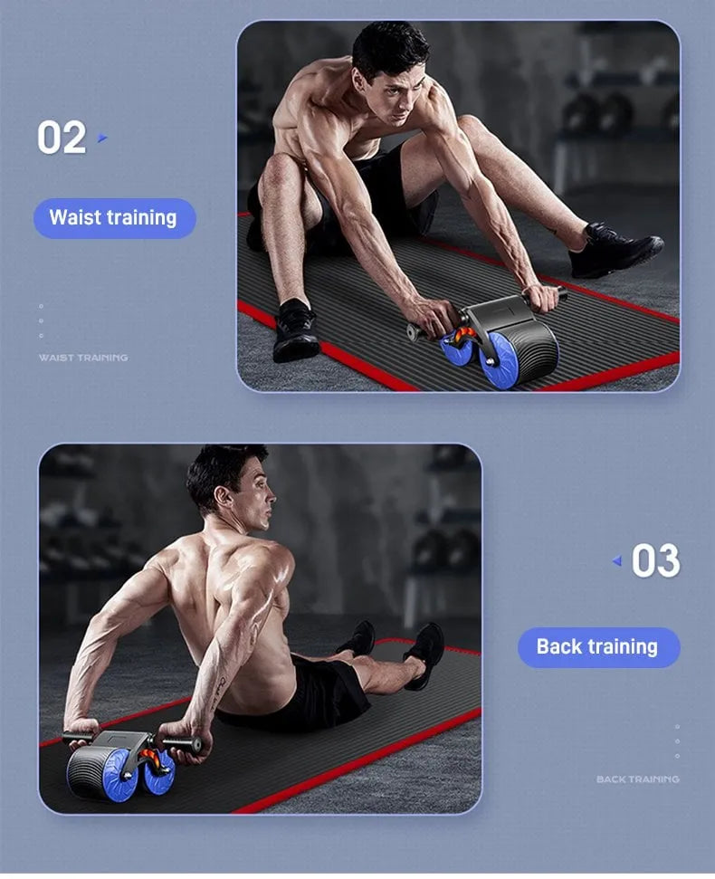 Automatischer Bauchroller – Effektiver Bauchtrainer für Bauchroller Übungen mit Rückprallfunktion-3