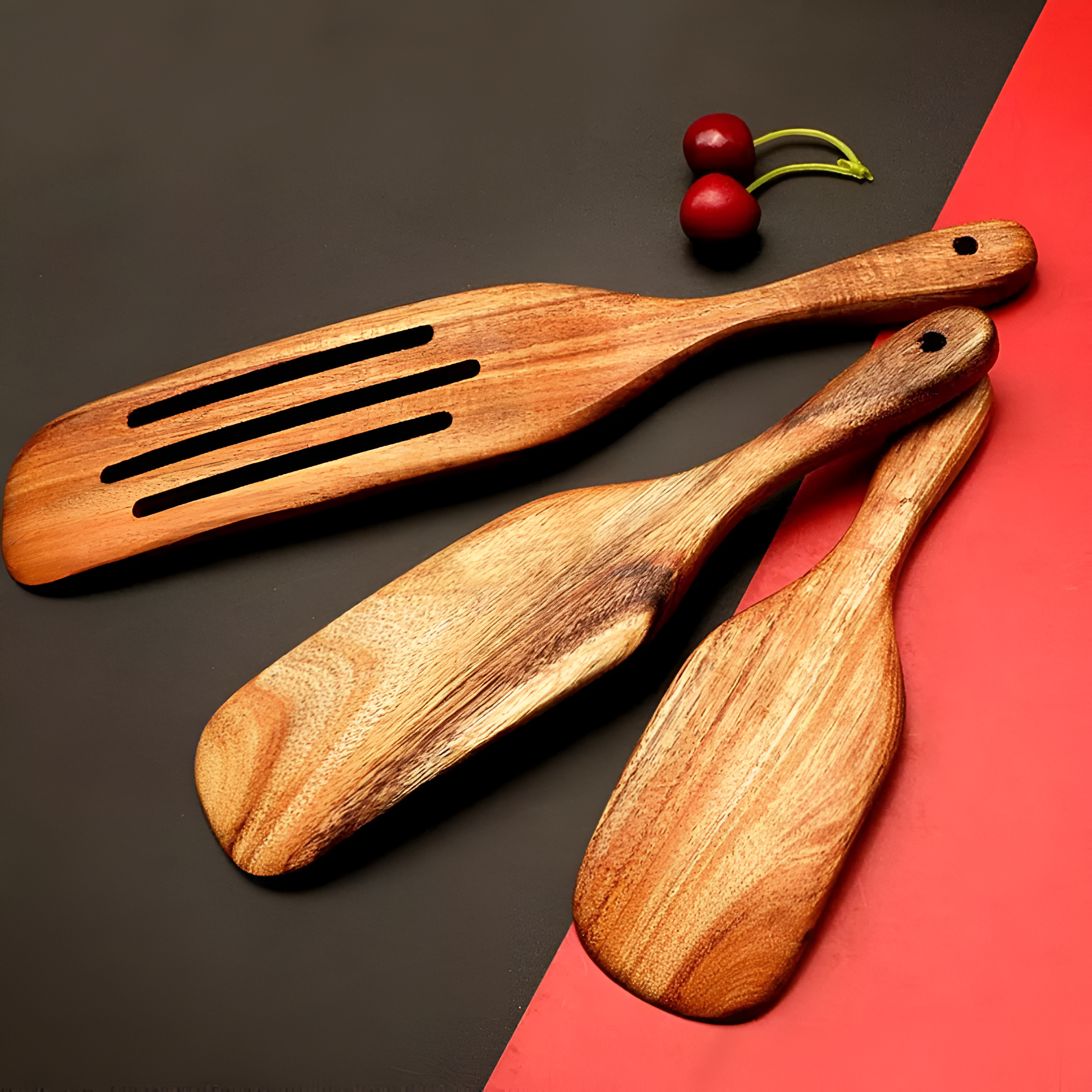 Holzpfannenwender Set Küchengeräte-5