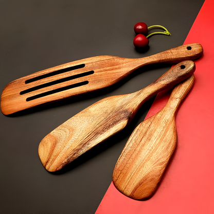 Holzpfannenwender Set Küchengeräte-5
