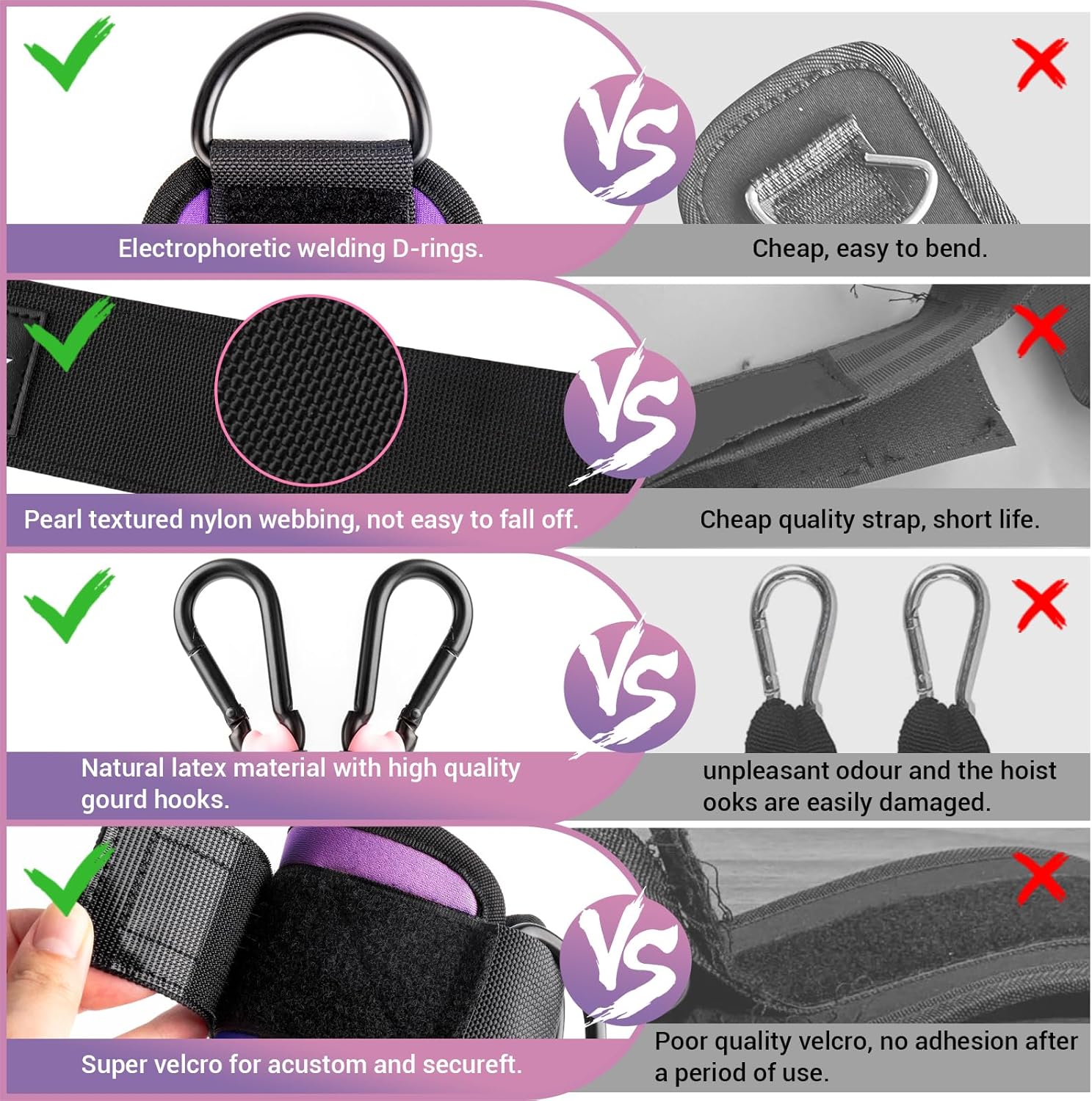 Widerstandsbänder für Effektive Hüft- und Gesäßübungen - Langlebiges Latex, Anpassbare Passform-4