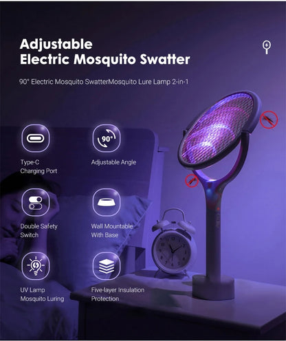ZapGuard Mosquito Zapper – 5-in-1 Mückenschutz mit Insektenschläger & LED-Lampe