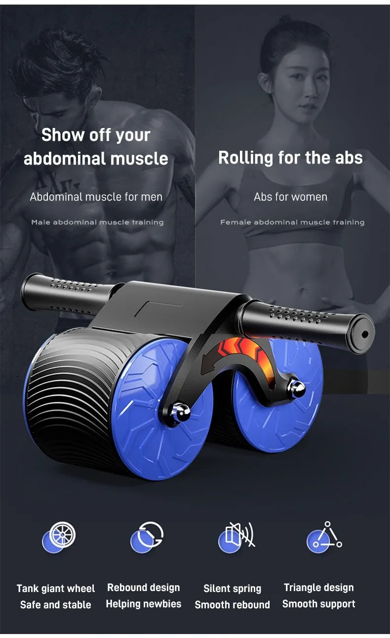 Automatischer Bauchroller – Effektiver Bauchtrainer für Bauchroller Übungen mit Rückprallfunktion-5
