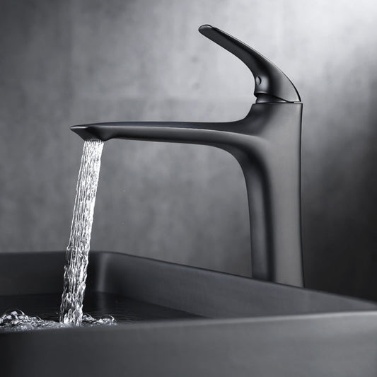 BRASSLINE Basin Tap – Moderner Einloch-Waschbeckenhahn aus Messing mit antikem Schwarz-Finish
