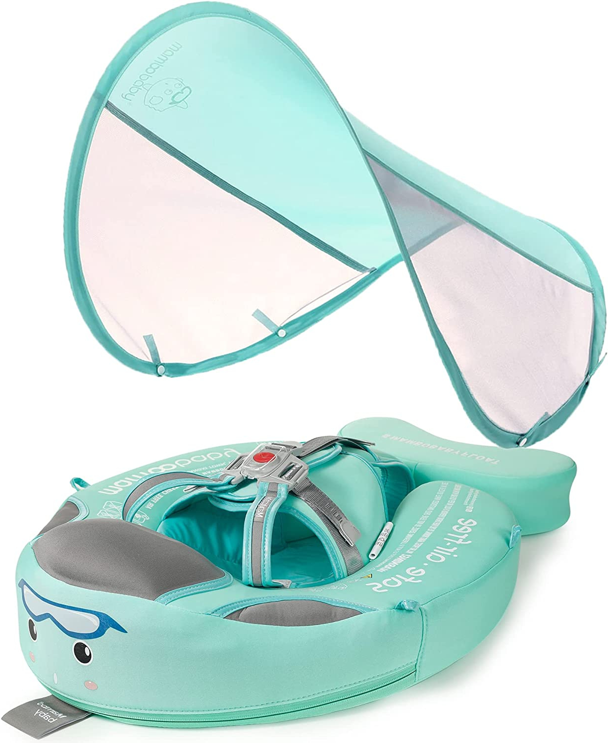 Baby Swim Ring with Canopy – Babyschwimmring mit Sonnenschutz & Tiermotiv für sicheres Planschen im Sommer