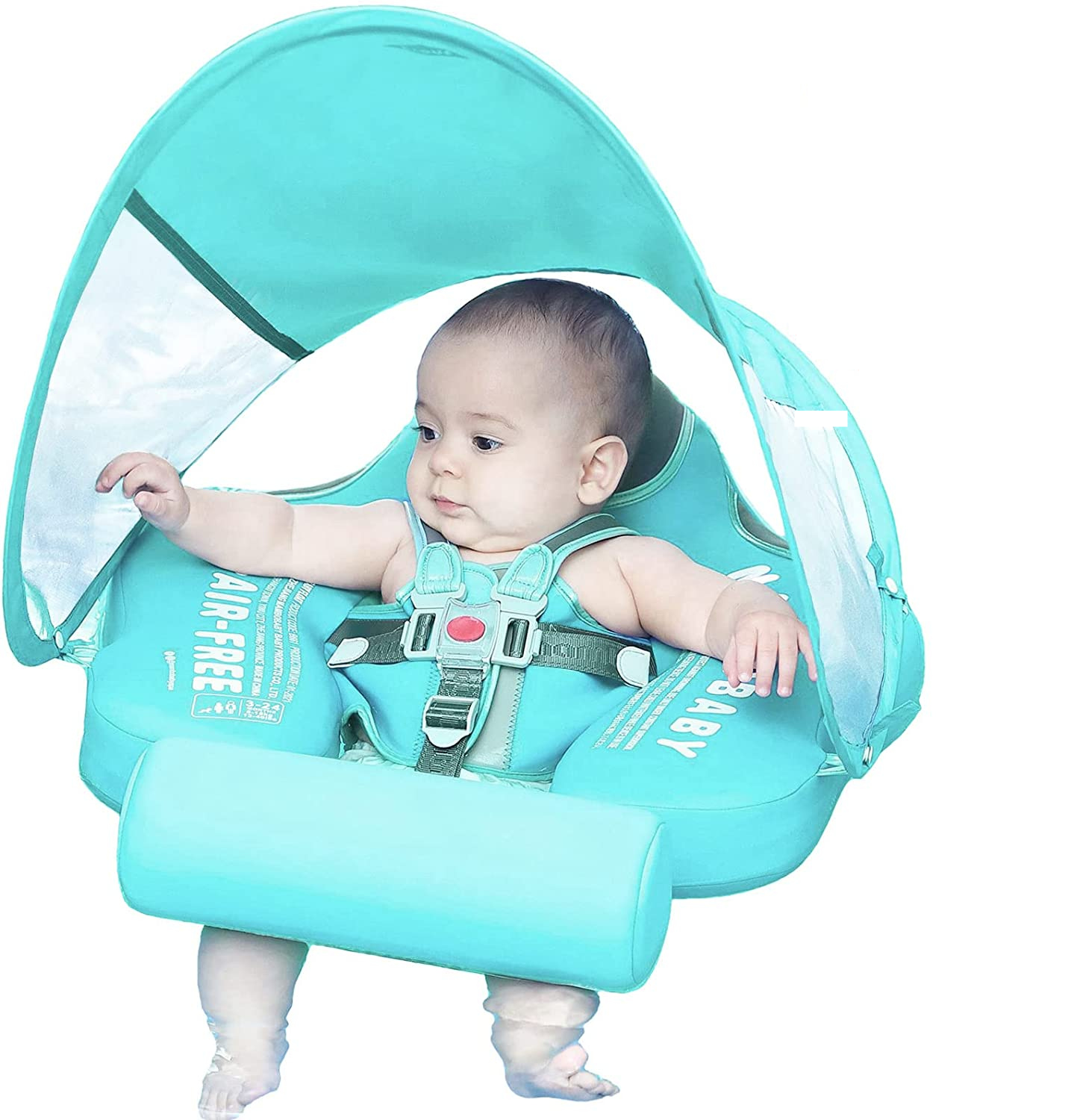 Baby Swim Ring with Canopy – Babyschwimmring mit Sonnenschutz & Tiermotiv für sicheres Planschen im Sommer