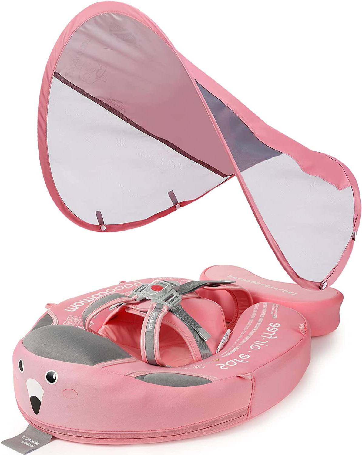 Baby Swim Ring with Canopy – Babyschwimmring mit Sonnenschutz & Tiermotiv für sicheres Planschen im Sommer