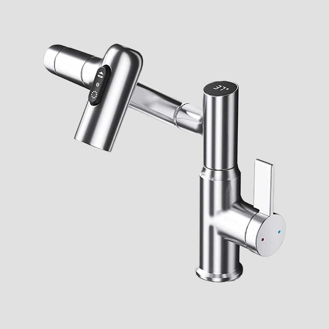 Variant image for Wasserhahn Küche Chrom 360° Drehbar Standard Messing Höhenverstellbar-2