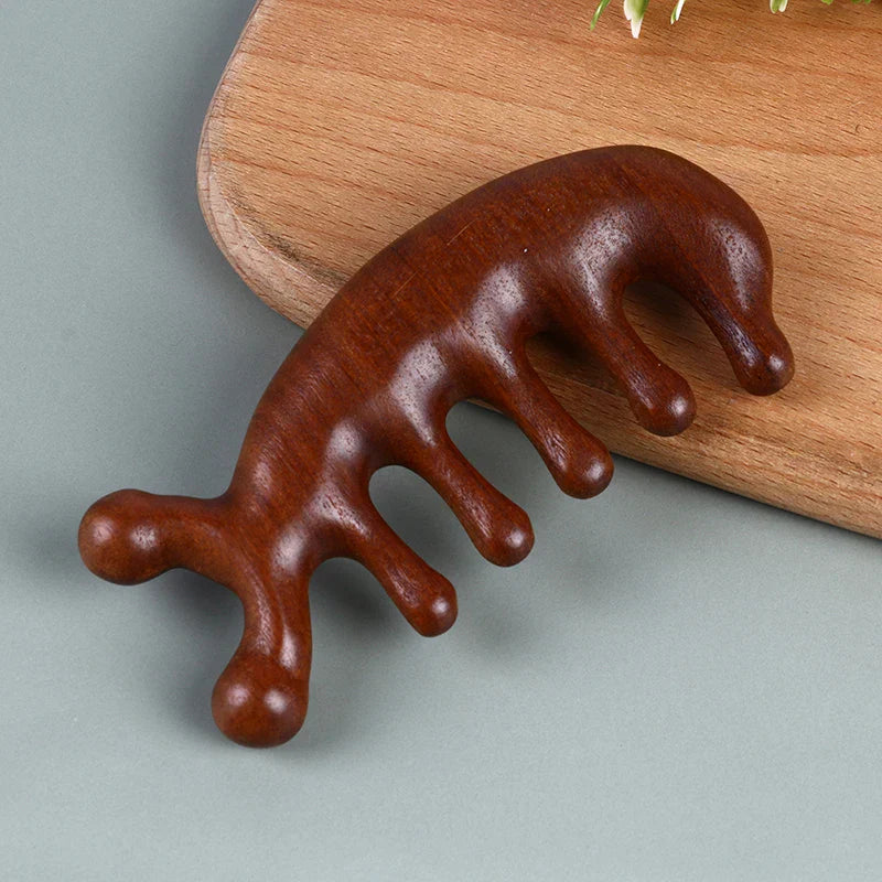 Calmcomb - Sandelholz Massagekamm für Gesunde Kopfhaut und Glänzendes Haar-3