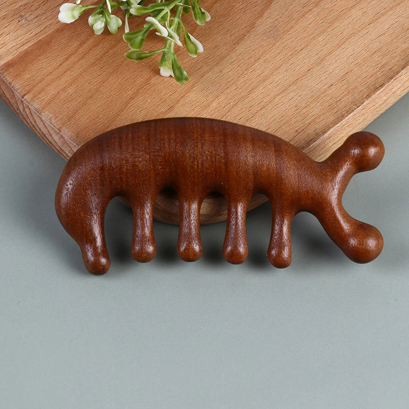 Calmcomb - Sandelholz Massagekamm für Gesunde Kopfhaut und Glänzendes Haar-4