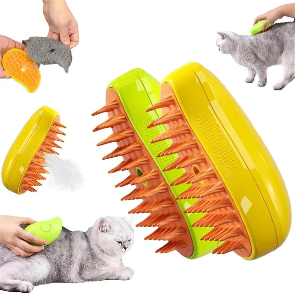 PETSTEAM – Dampfbürste für Haustiere für sanfte Fellpflege
